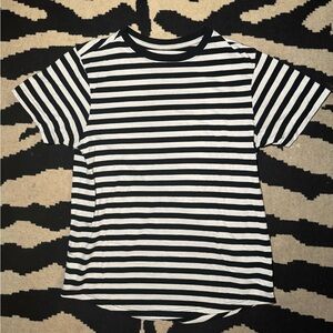 Original Use Black and White Striped Tee